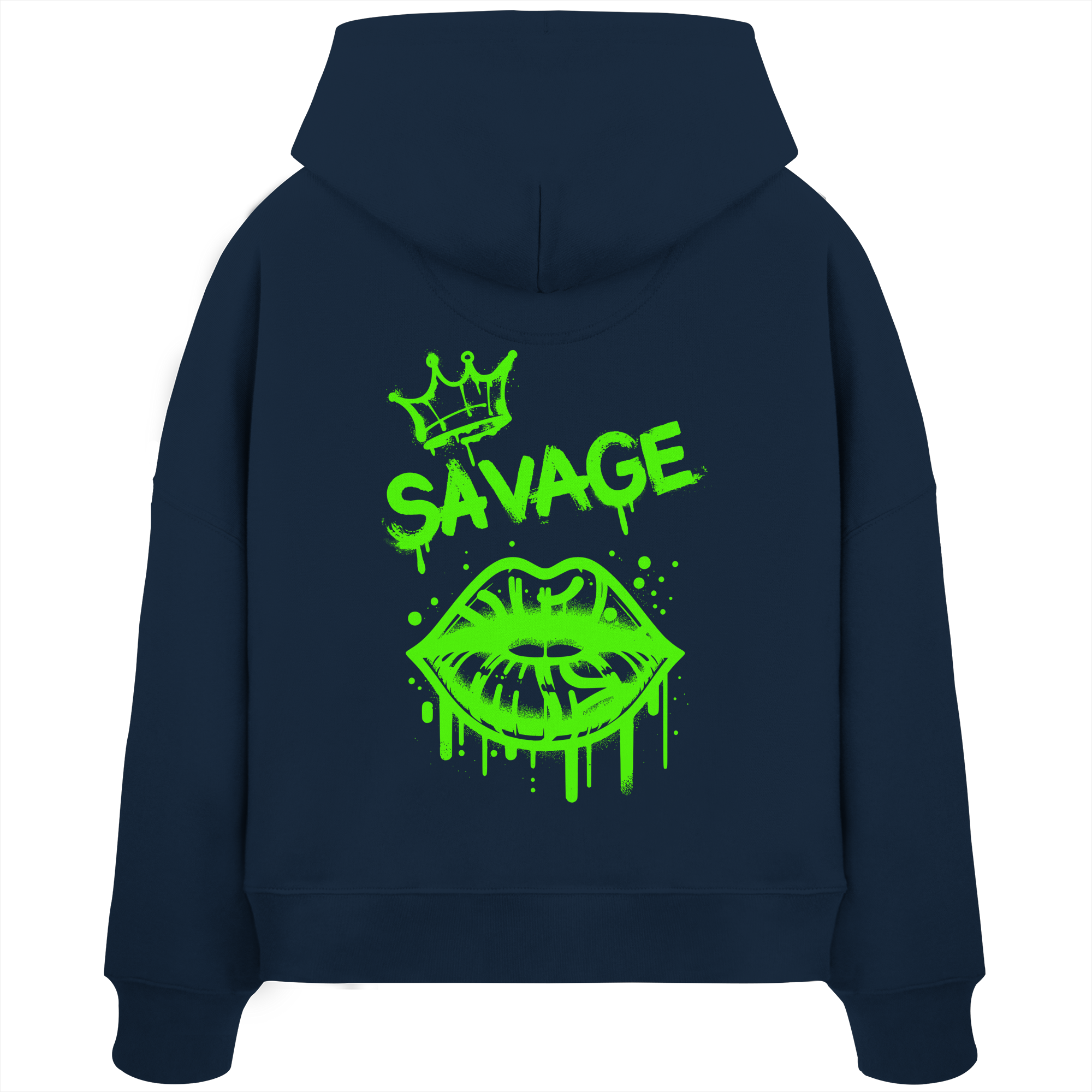 Kiss of Attitude - Womens Organic Boxcut Hoodie