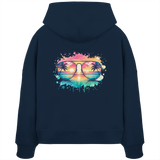 Tropical Sunset Glasses - Womens Organic Boxcut Hoodie