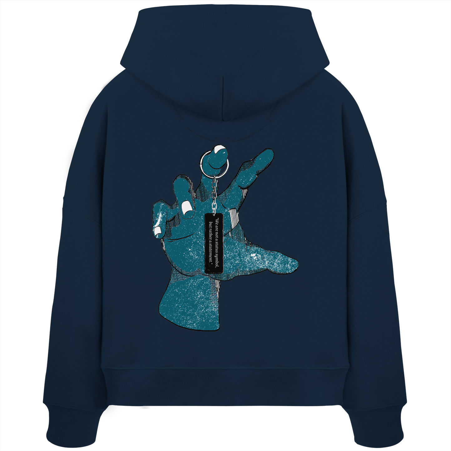 Statement Hand - Womens Organic Boxcut Hoodie