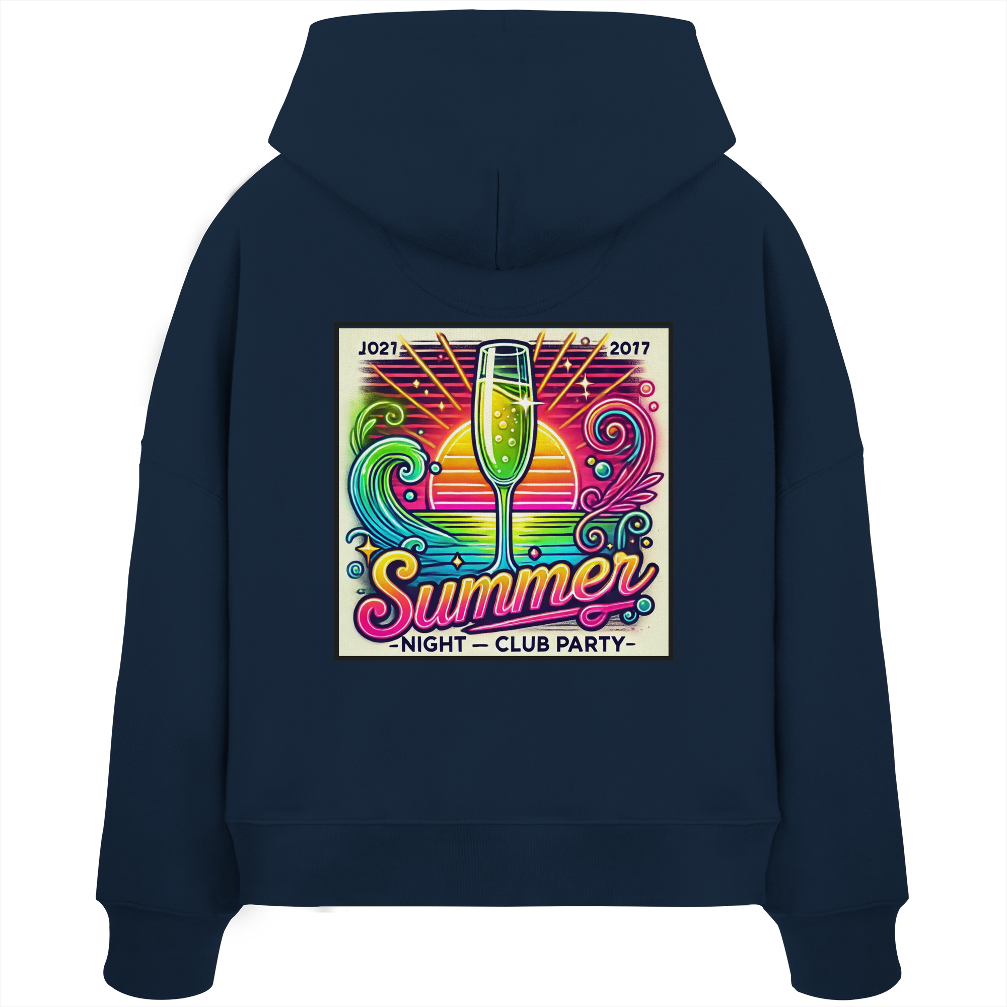 Summer Party Vibes - Womens Organic Boxcut Hoodie
