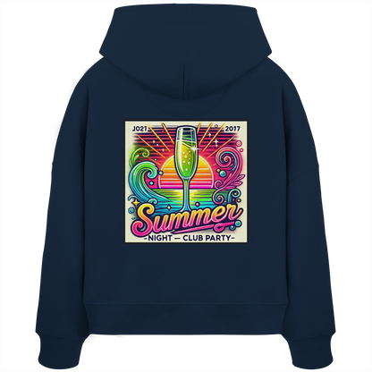 Summer Party Vibes - Womens Organic Boxcut Hoodie