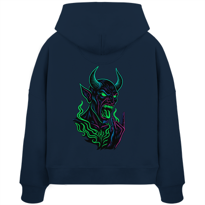 Neon Hellfire - Womens Organic Boxcut Hoodie