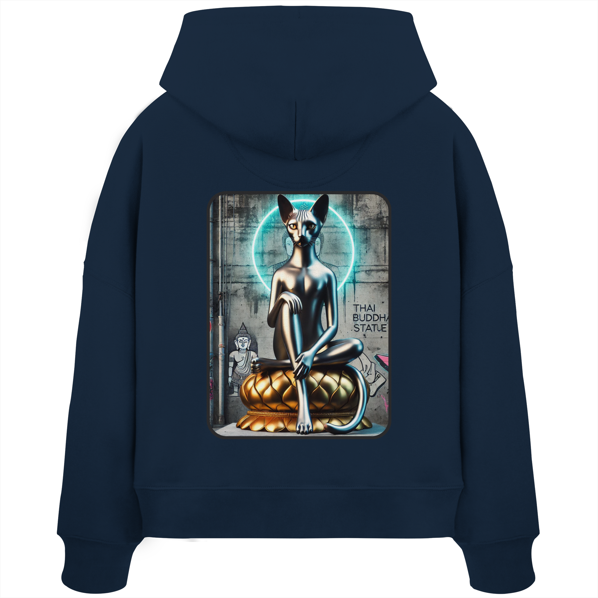 Mystic Cat - Womens Organic Boxcut Hoodie