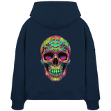 Sweat à capuche bio Boxcut pour femme Motif tête de mort psychédélique