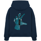 Statement Hand - Womens Organic Boxcut Hoodie