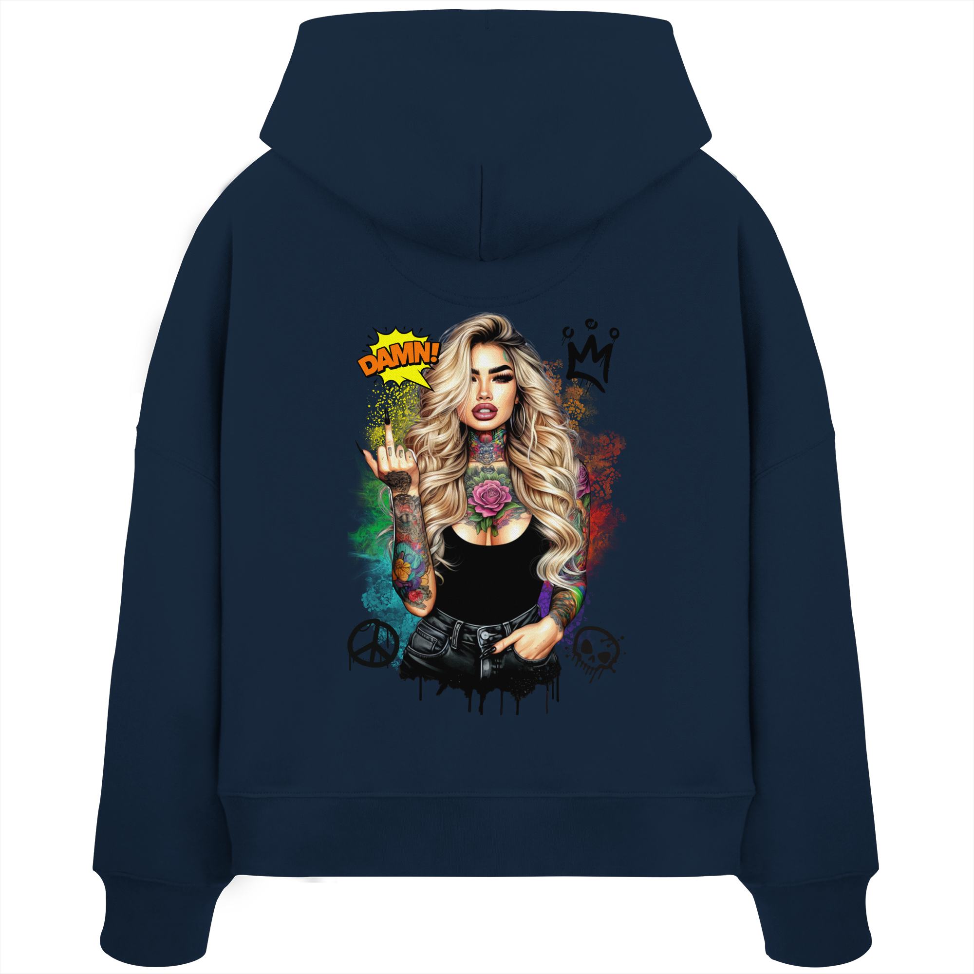 Ink Queen - Womens Organic Boxcut Hoodie