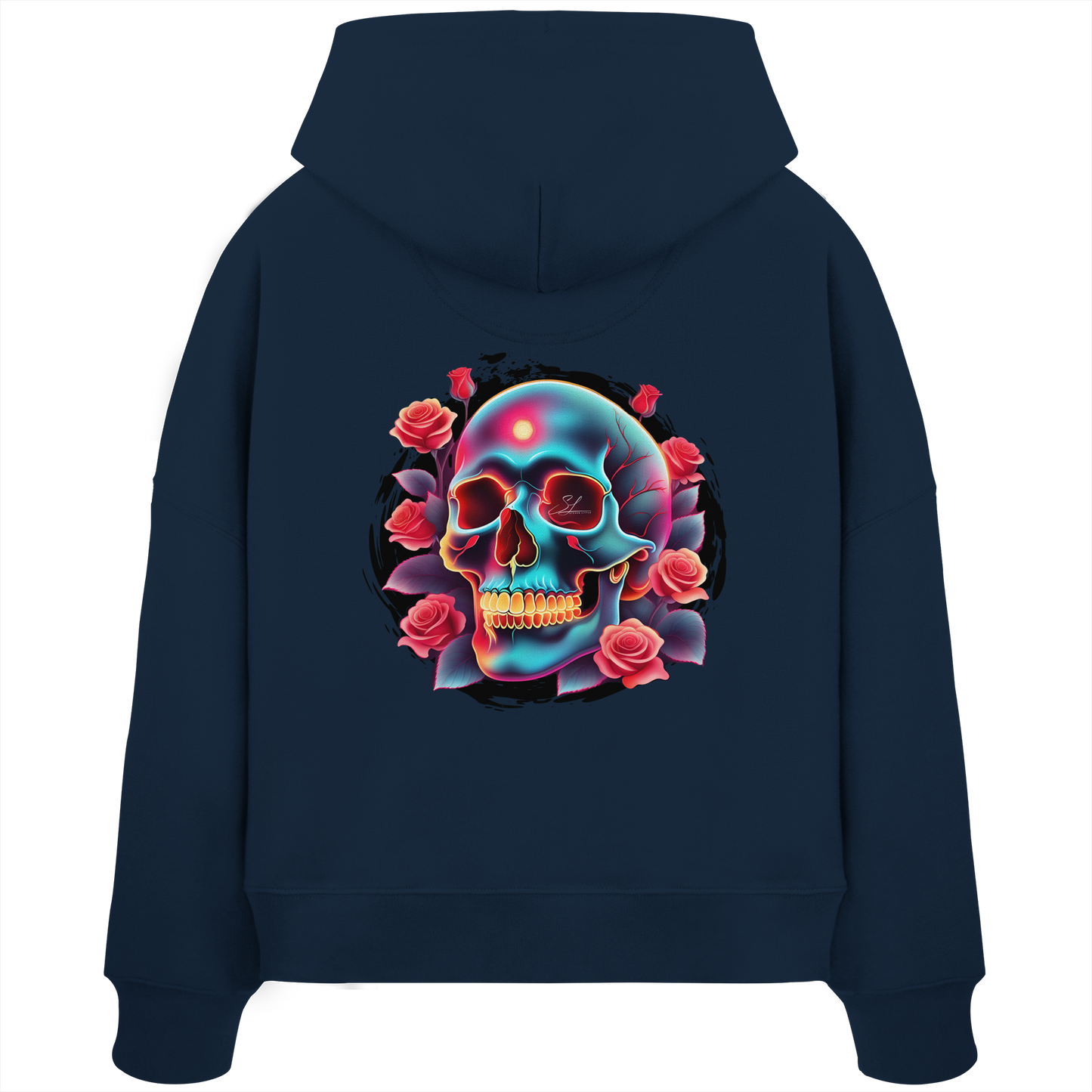 Glow Skull - Womens Organic Boxcut Hoodie
