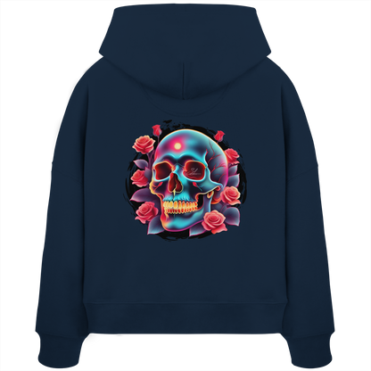 Glow Skull - Womens Organic Boxcut Hoodie