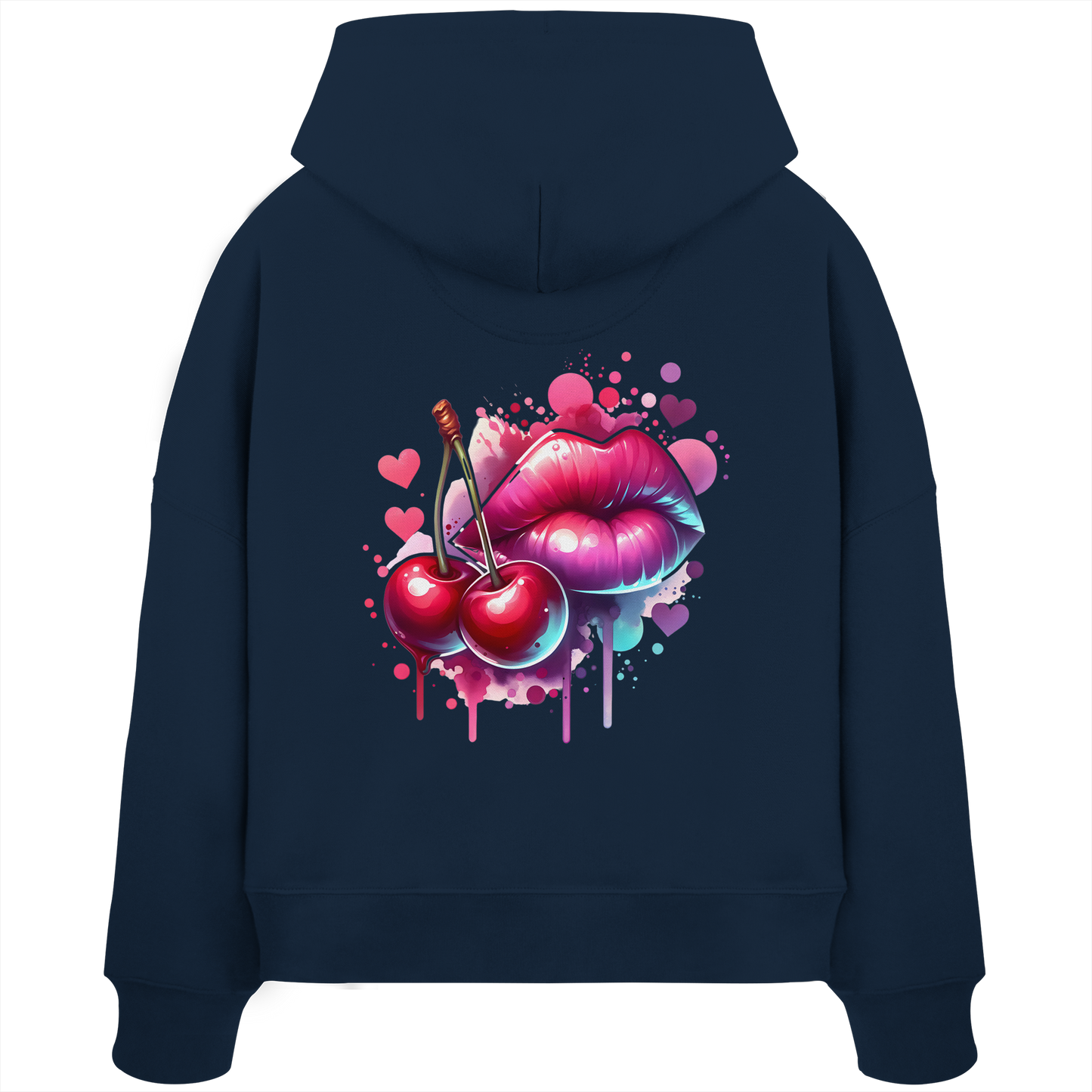 Cherry Kiss - Womens Organic Boxcut Hoodie