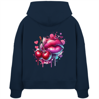 Cherry Kiss - Womens Organic Boxcut Hoodie