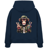 Jungle Ink Monkey - Womens Organic Boxcut Hoodie