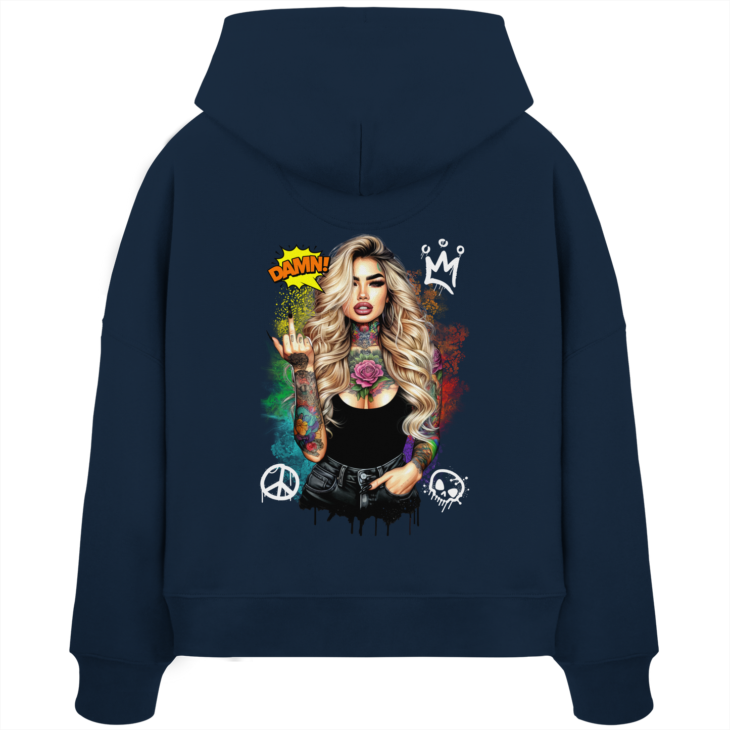 Ink Queen - Womens Organic Boxcut Hoodie
