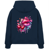 Cherry Kisses - Womens Organic Boxcut Hoodie