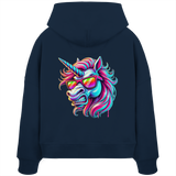 Funky Unicorn - Sweat à capuche bio Boxcut pour femme