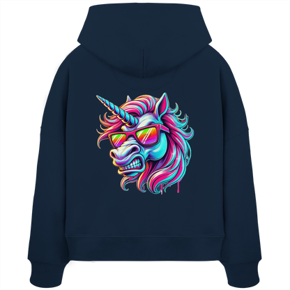 Funky Unicorn - Womens Organic Boxcut Hoodie