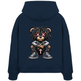 Bad Ass Teddy - Womens Organic Boxcut Hoodie