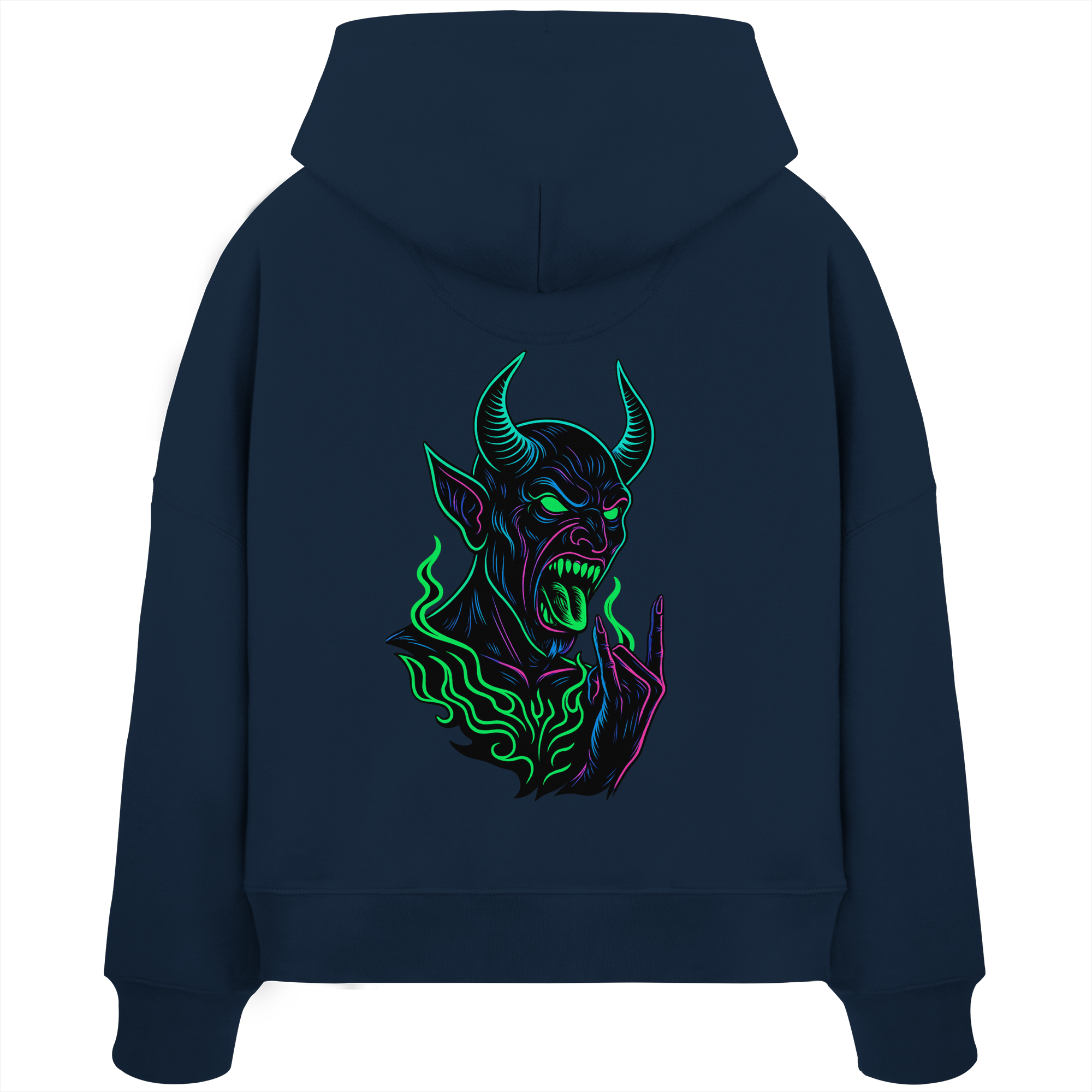 Neon Hellfire - Womens Organic Boxcut Hoodie