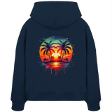 Tropical Sunset - Womens Organic Boxcut Hoodie