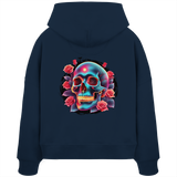 Sweat à capuche bio Boxcut pour femme avec motif tête de mort phosphorescente