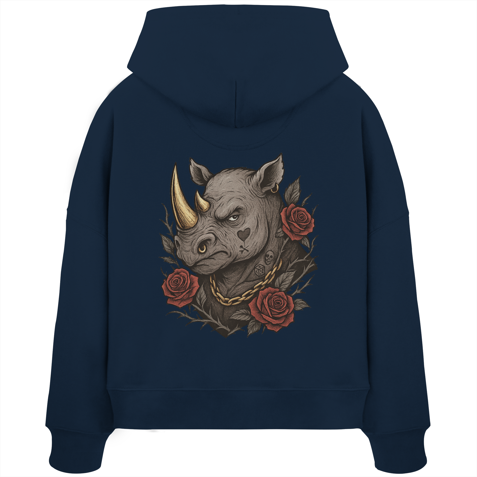 Inked Rhino - Womens Organic Boxcut Hoodie