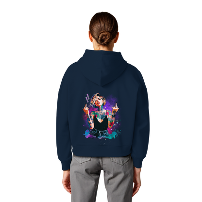 Rebel Rose - Womens Organic Boxcut Hoodie