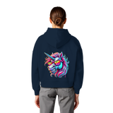 Funky Unicorn - Sweat à capuche bio Boxcut pour femme