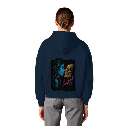 Kissing Skull - Womens Organic Boxcut Hoodie