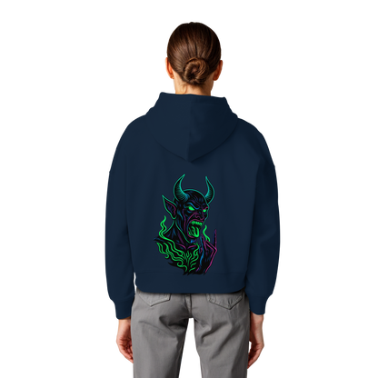 Neon Hellfire - Womens Organic Boxcut Hoodie