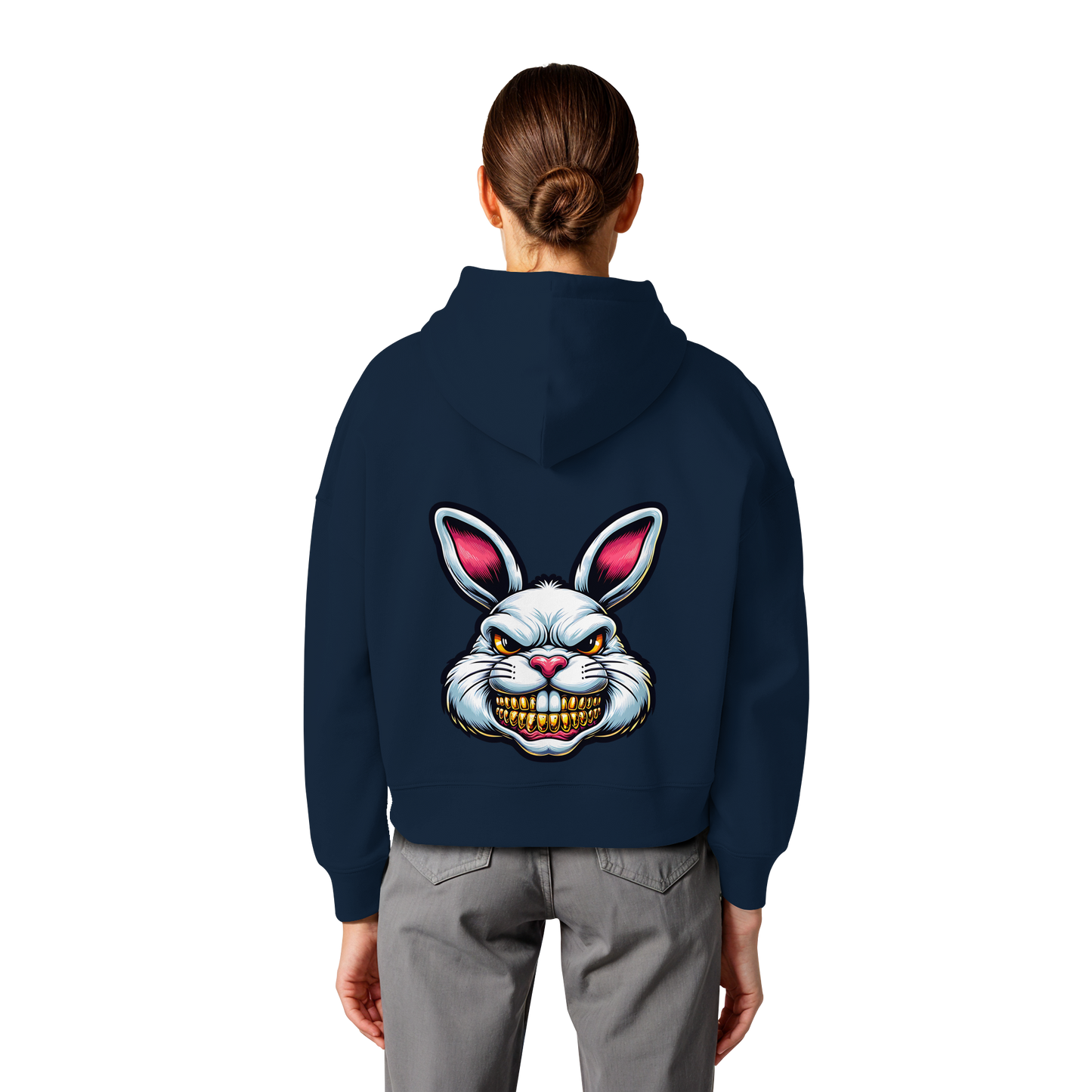Tooth Bunny - Womens Organic Boxcut Hoodie
