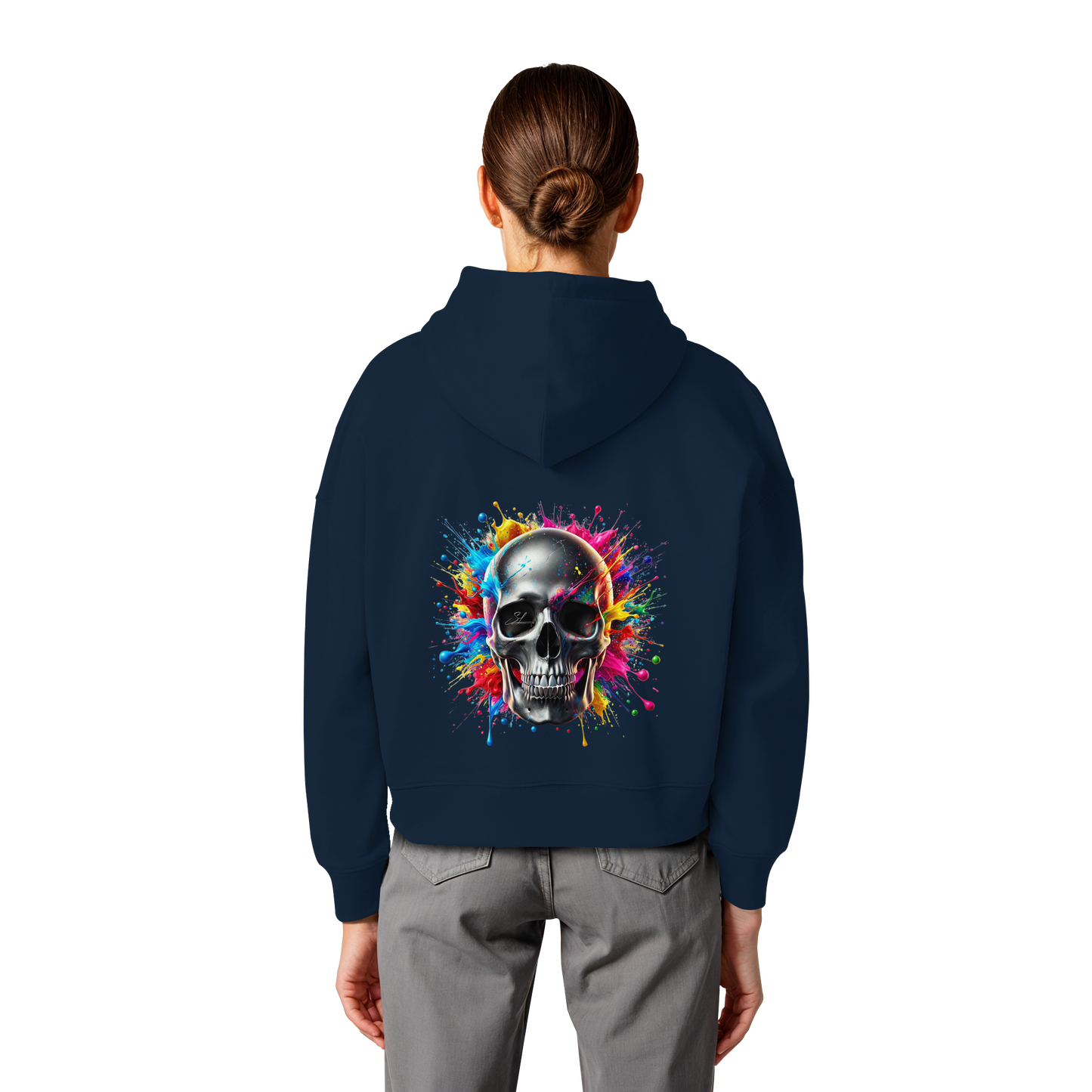 Explosion of Life - Womens Organic Boxcut Hoodie