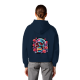 Sweat à capuche bio Boxcut pour femme avec motif tête de mort phosphorescente