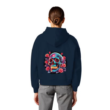 Glow Skull - Womens Organic Boxcut Hoodie