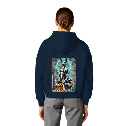 Mystic Cat - Womens Organic Boxcut Hoodie