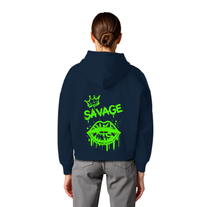 Kiss of Attitude - Womens Organic Boxcut Hoodie