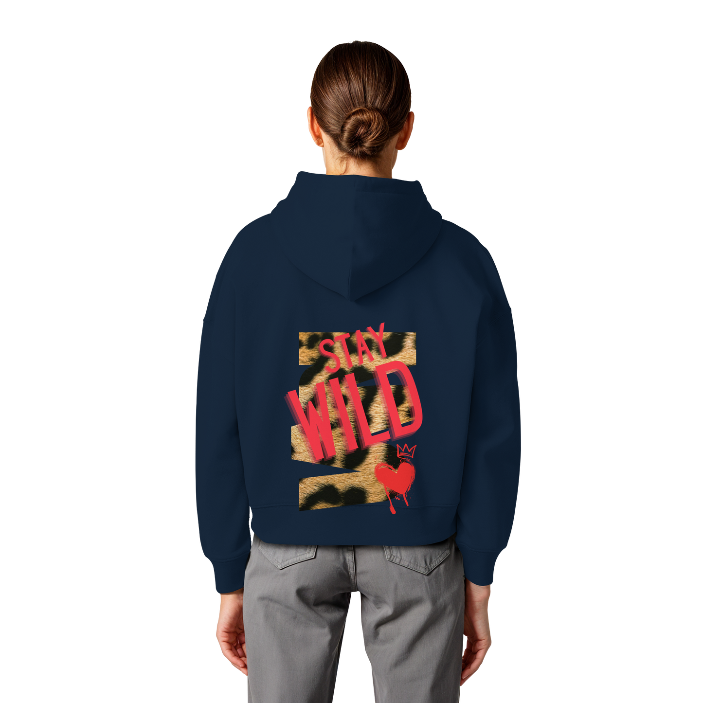 Stay Wild - Womens Organic Boxcut Hoodie