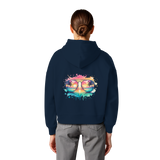 Tropical Sunset Glasses - Womens Organic Boxcut Hoodie