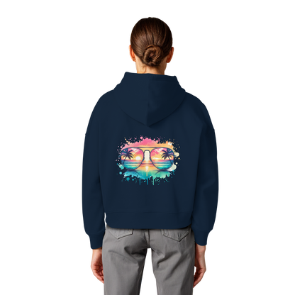 Tropical Sunset Glasses - Womens Organic Boxcut Hoodie