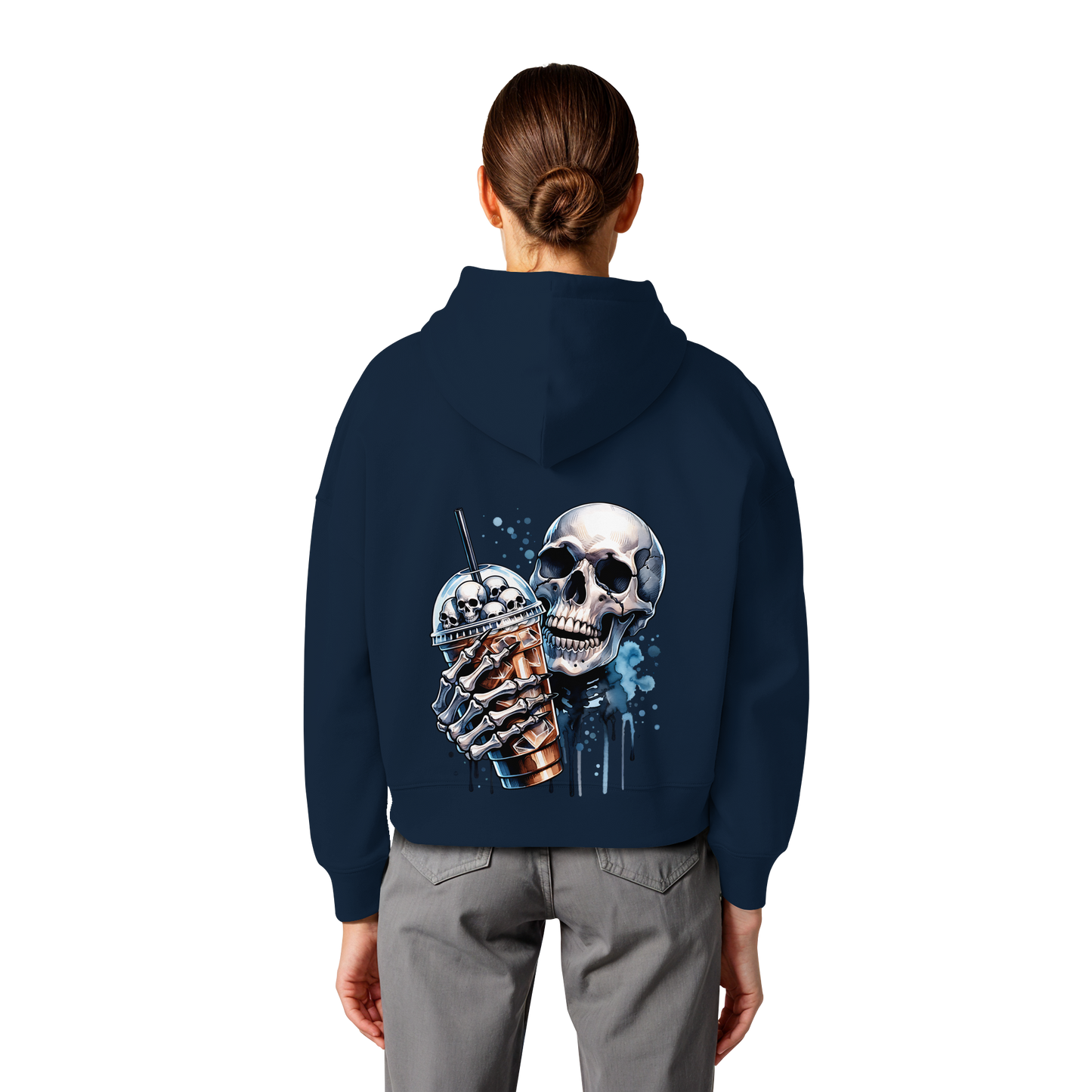 Chill Skull - Womens Organic Boxcut Hoodie