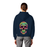 Sweat à capuche bio Boxcut pour femme Motif tête de mort psychédélique
