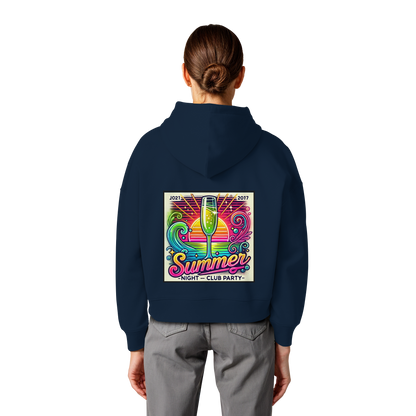 Summer Party Vibes - Womens Organic Boxcut Hoodie