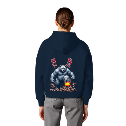 Teddy Terror - Womens Organic Boxcut Hoodie