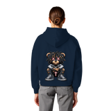 Bad Ass Teddy - Womens Organic Boxcut Hoodie