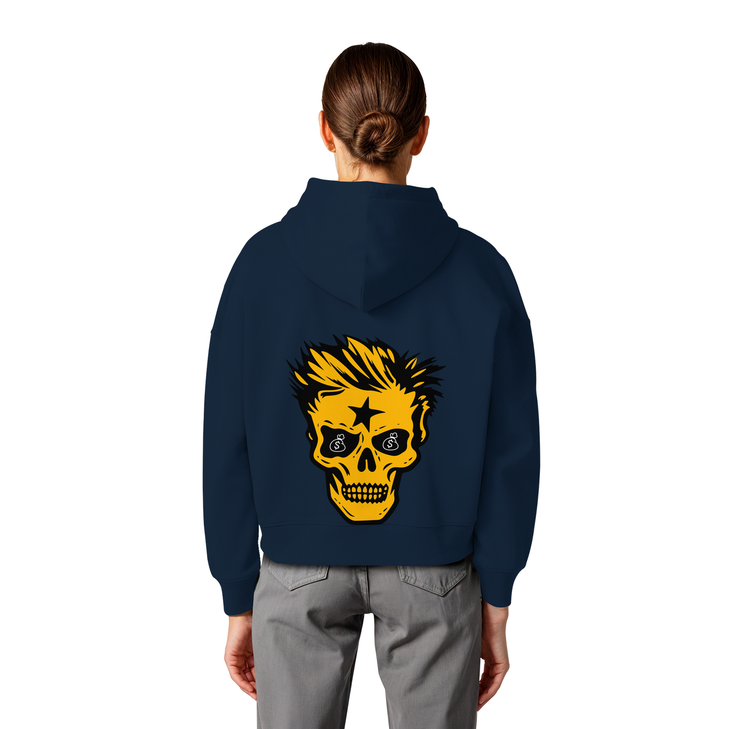 Golden Skull - Womens Organic Boxcut Hoodie