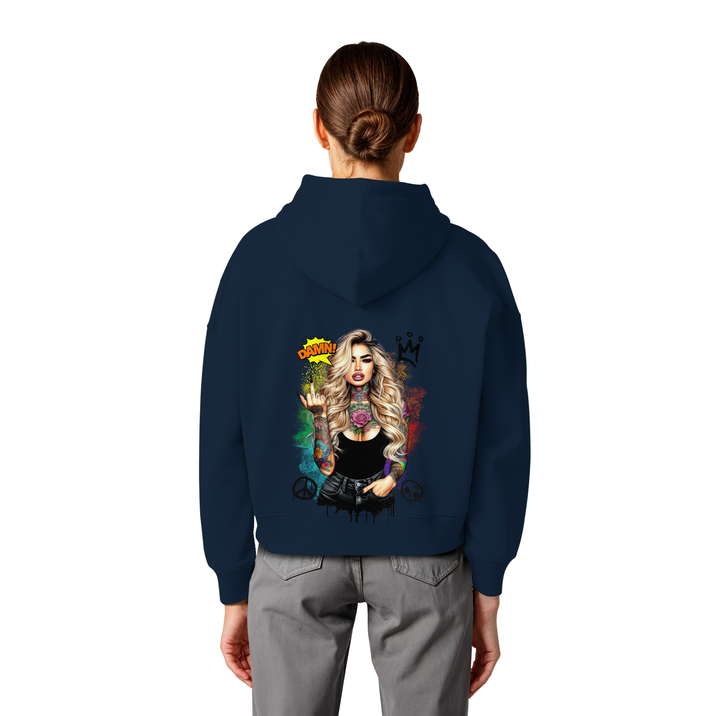 Ink Queen - Womens Organic Boxcut Hoodie