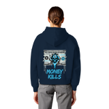 Money Kills - Sweat à capuche bio Boxcut pour femme