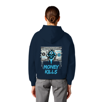 Money Kills - Womens Organic Boxcut Hoodie