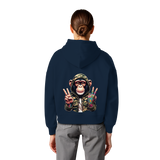 Jungle Ink Monkey - Womens Organic Boxcut Hoodie