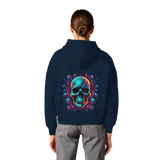 Sweat à capuche bio pour femme Motif crâne galactique