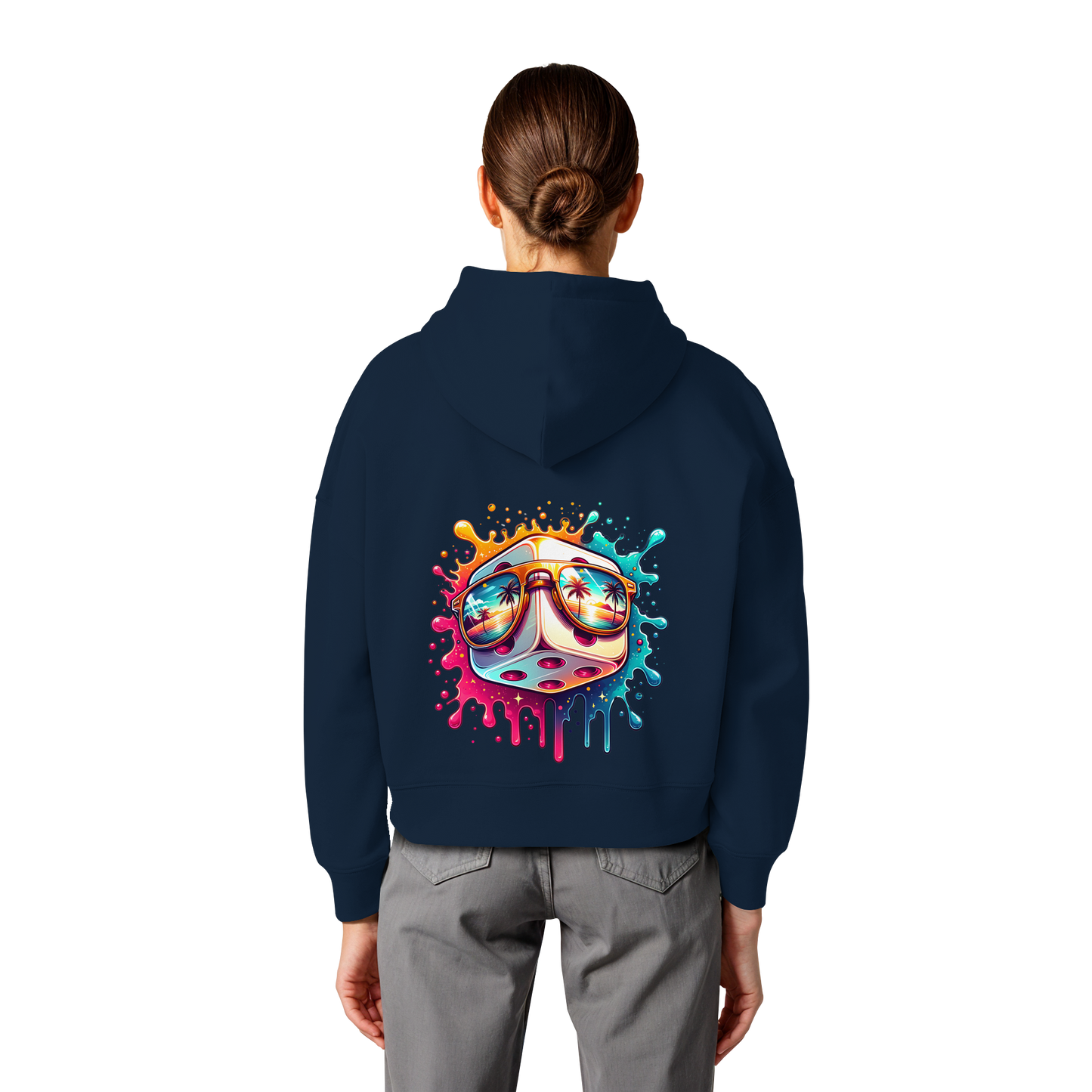 Sunset Vibes Dice - Womens Organic Boxcut Hoodie
