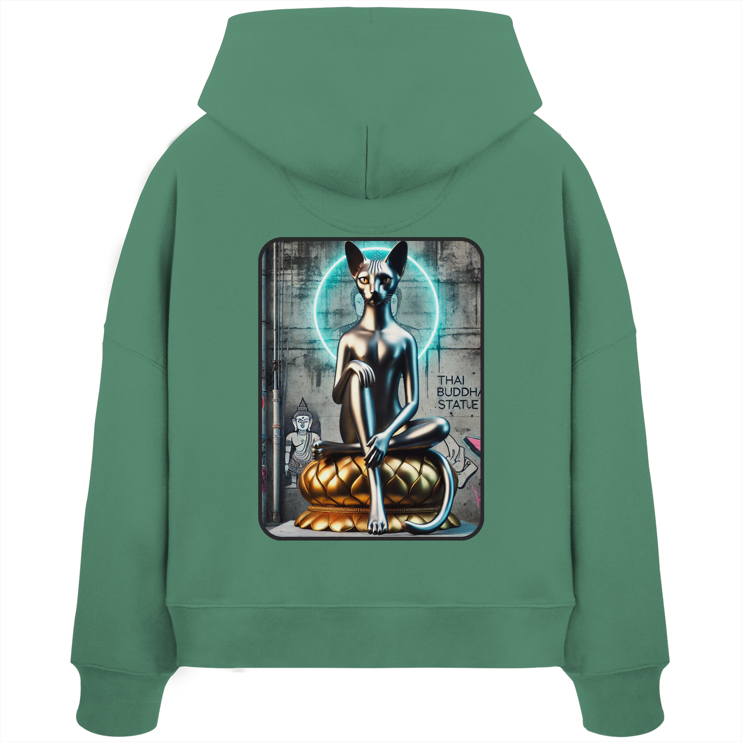 Mystic Cat - Sweat à capuche bio Boxcut pour femme